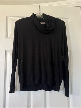 Kenar Black Cowl Neck Lightweight Sweater